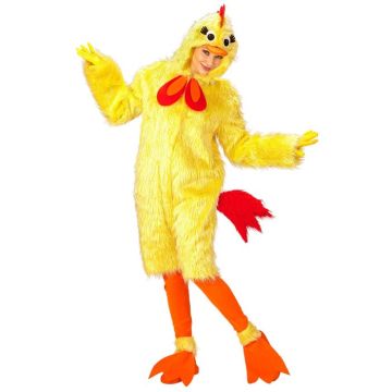 Fluffy Chicken Costume 4 Pieces - Onesize
