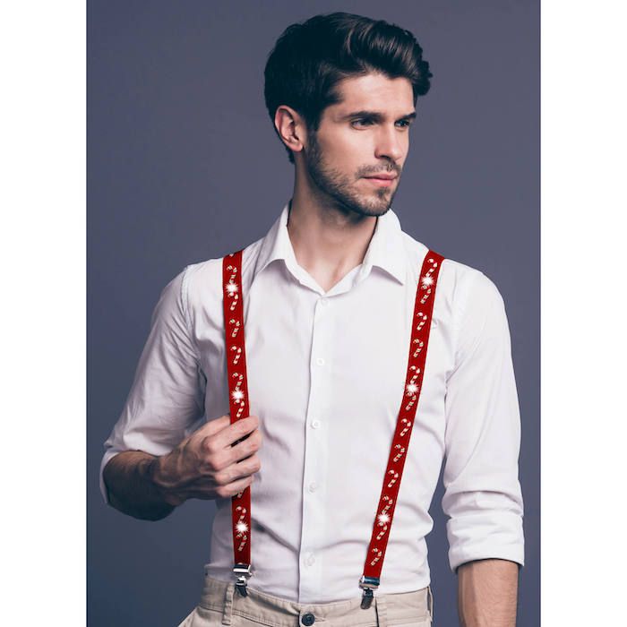 Red Suspenders with Lollipops
