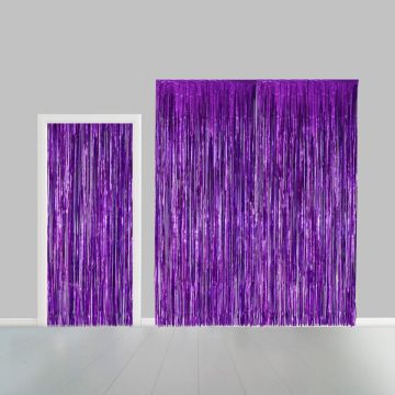 Purple Glitter Curtain - 100 x 240 cm