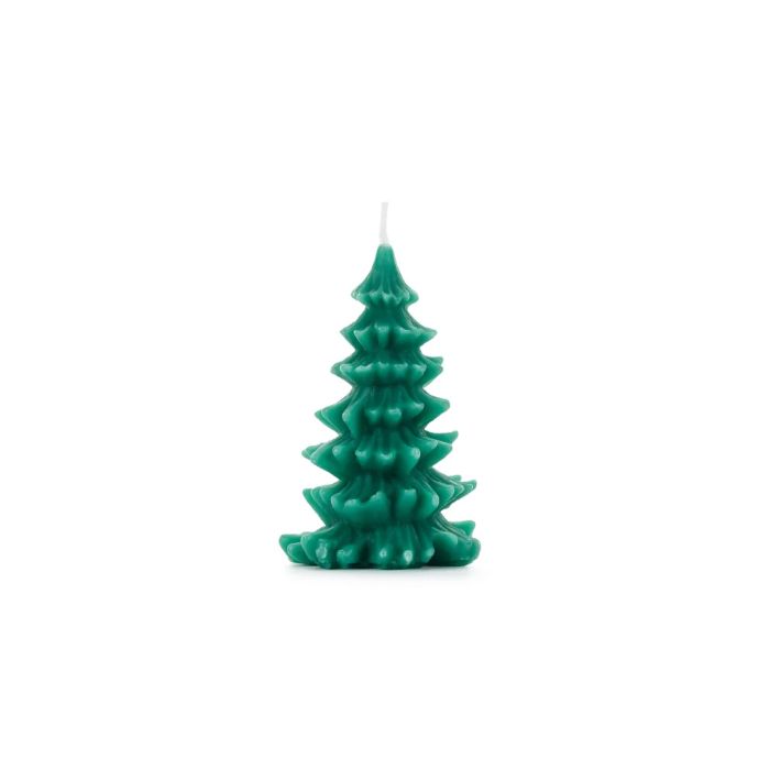 Christmas tree candle green - 10 cm