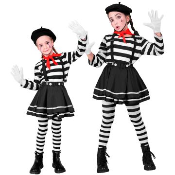 French Mime Costume for Girls