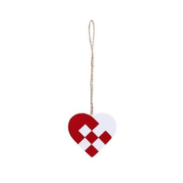 Braided Christmas Hearts Hanging for Christmas Tree 1x Det Gamle Apotek