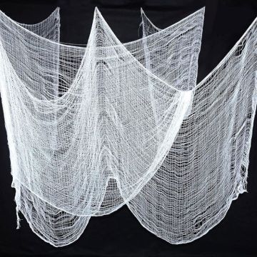 White net spiderweb decoration - 2x5 m