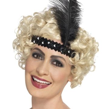 Black Feathered Headband