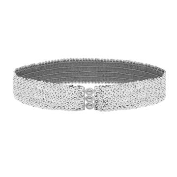 Silver sequin belt
