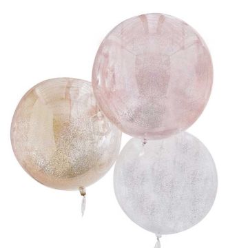 Round Glitter Balloons 3x - 55 cm
