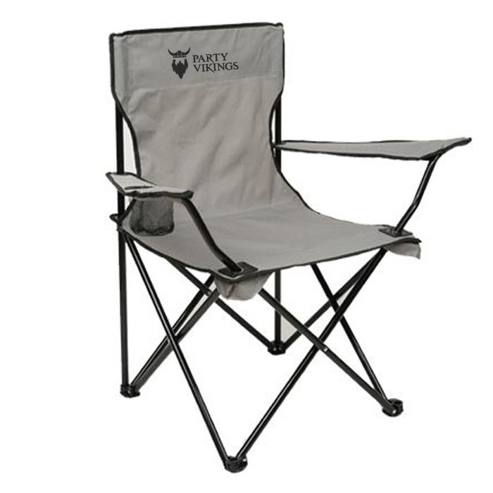 Grey Festival Chair with Cup Holder