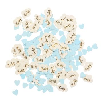 Confetti baby boy light blue hearts 20 g