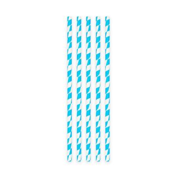 Oktoberfest paper straws 20x - 197x6 mm