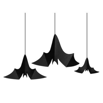 Hanging bats - 3 pieces in 3 sizes