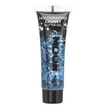 Holographic Chunky Glitter Gel Blue 12 ml Moon Creations