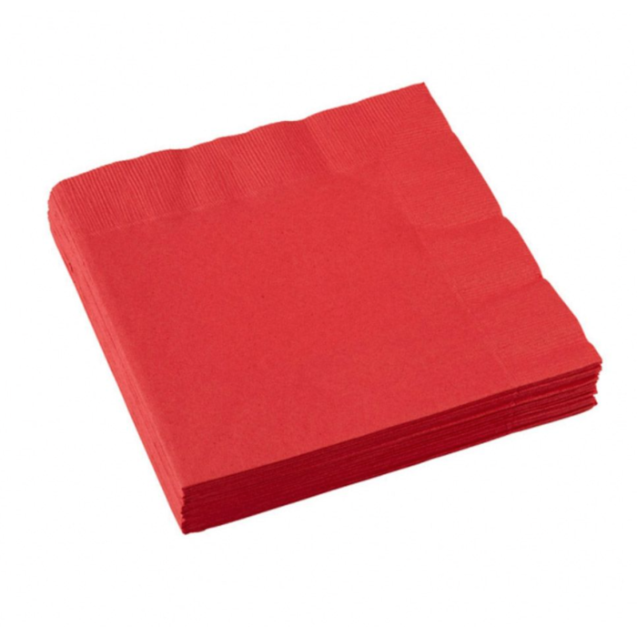 Red Napkins 20x - 33x33 cm
