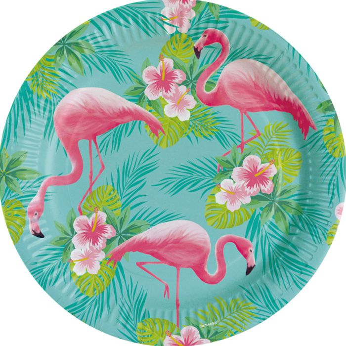 Flamingo Plates 8x - 23 cm