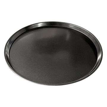 Black metal tray - 35.5 cm