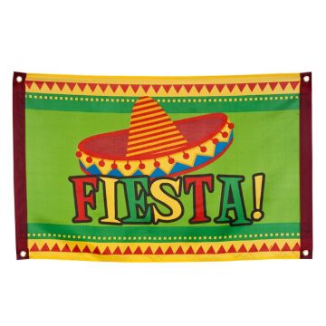 Mexican fiesta banner with sombrero - 90x60 cm