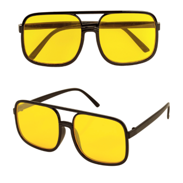 Yellow hip hop glasses