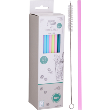 Reusable Straws in Pastel Colours 100x - 6x200 mm