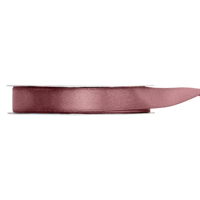 Rust Pink Satin Ribbon - 12 mm x 25 m