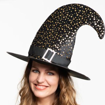 Black wizard hat with gold stars