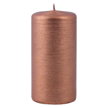 Block Candle Copper 1x - 6x12 cm