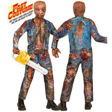 Zombie costume for kids with bloody rips