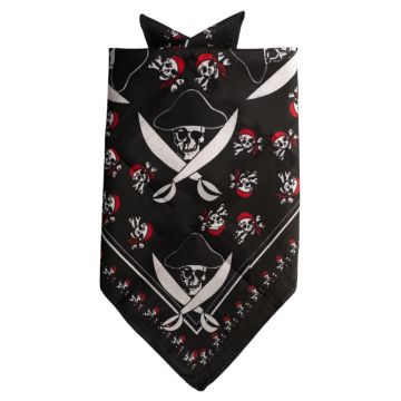 Black pirate bandana 52x55 cm