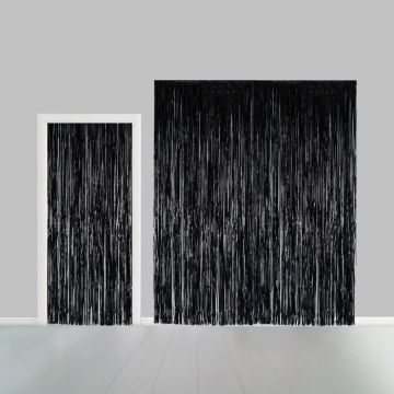 Black Glitter Curtain - 100 x 240 cm