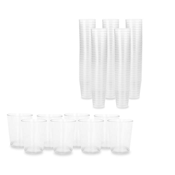 3 cl plastic shot glasses 100x clear reusable