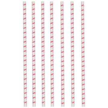Flamingo straws 12x - 19.7 cm