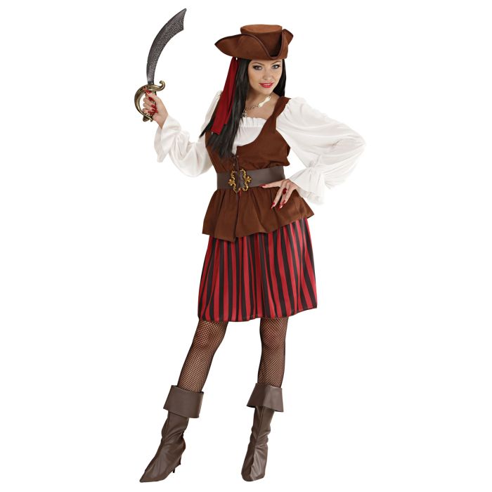 Pirate dress costume with hat for ladies