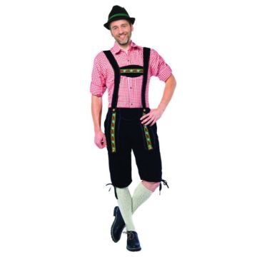 Tyrolean lederhosen trousers Johann long black