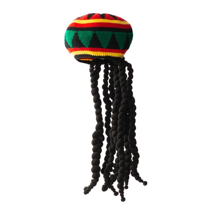 Rasta hat with dreadlocks