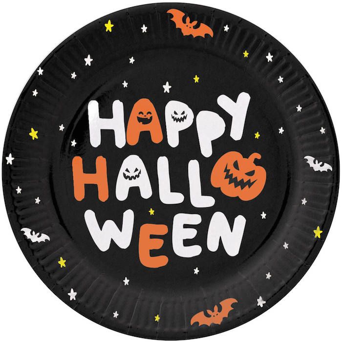 Happy Halloween Plates 6x - 23 cm