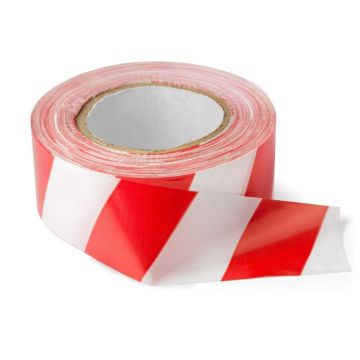 Red and white striped barrier tape - 100 m