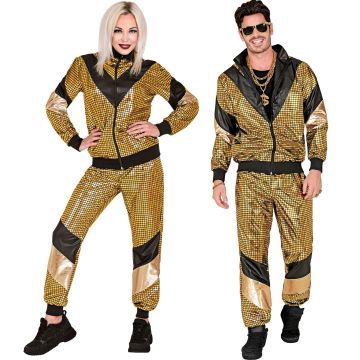 80s Tracksuit for Adults in Gold