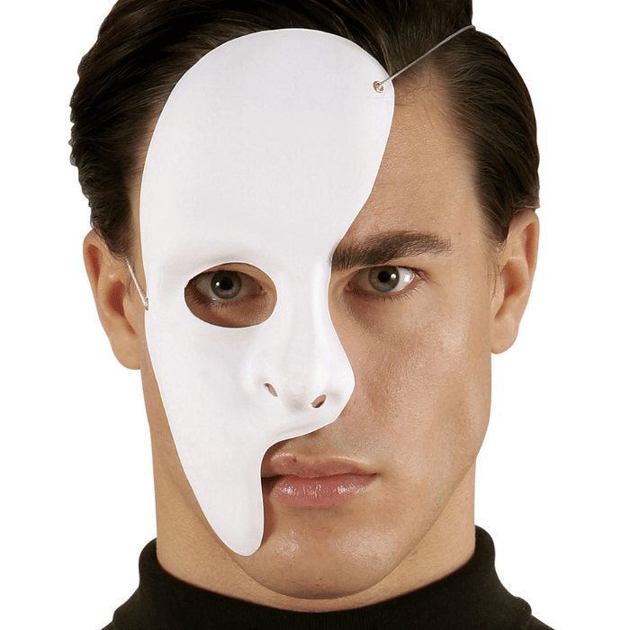 White Phantom Half Mask