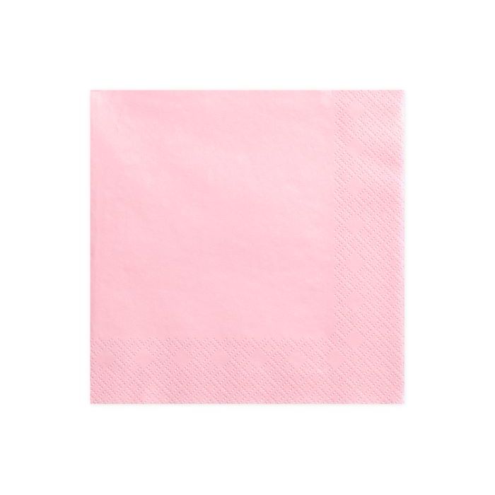 Pastel pink napkins 20x - 33x33 cm