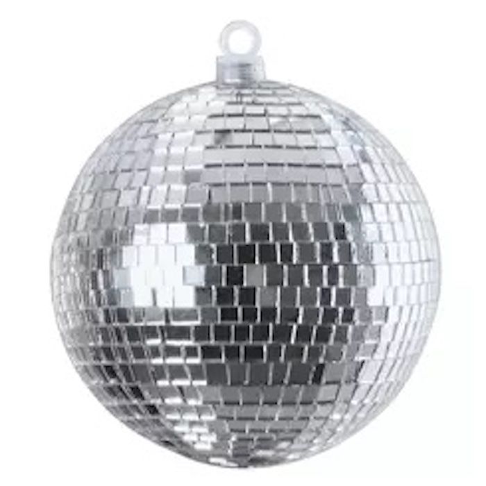 Silver Disco Ball - 6 cm incl. Hanging Hook