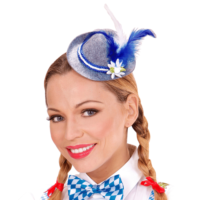Blue/Grey Mini Tyrolean Hat