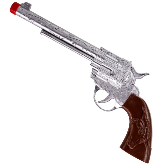 Silver cowboy pistol