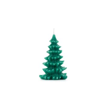 Christmas tree candle green - 10 cm