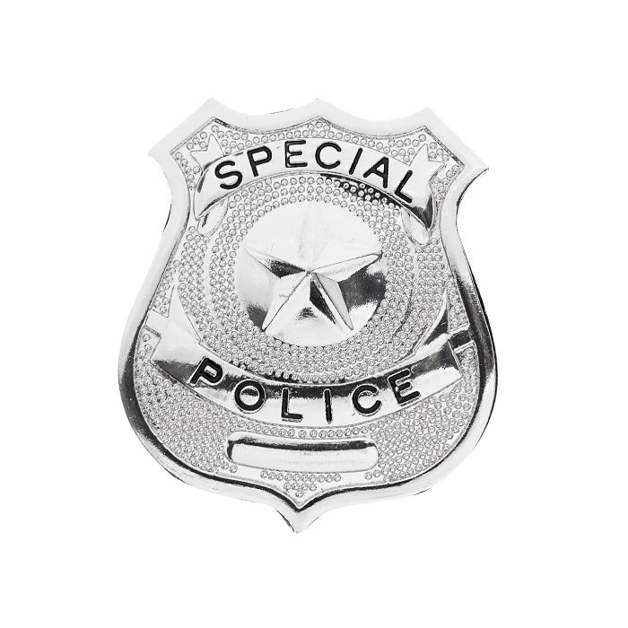Police sign metal