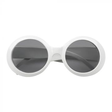 Round White Jackie Sunglasses - onesize