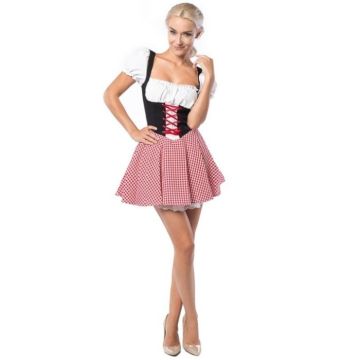 Oktoberfest dress Eva red and black