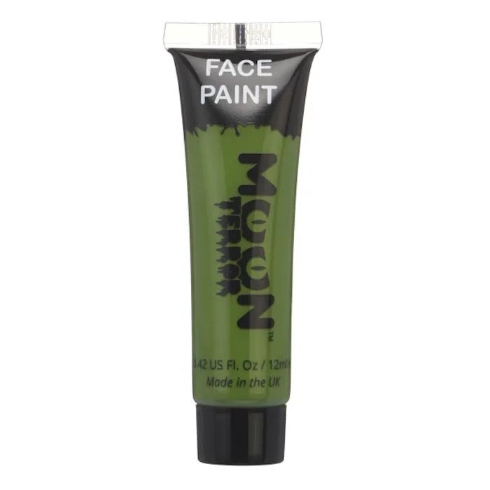 Halloween face and body paint, green Moon Creations - 12 ml