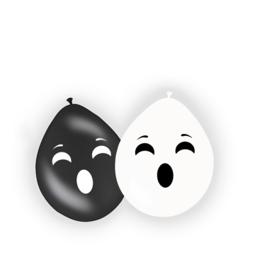 Ghost balloons 8x - 30 cm