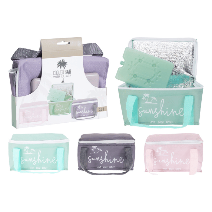 Assorted Pastel Cooler Bag - 2.6 Litres