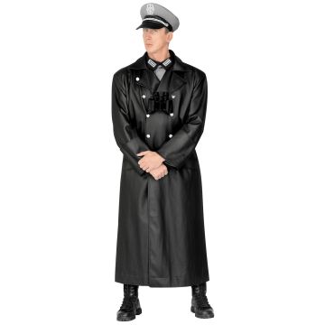 Leather Look Officer's Coat