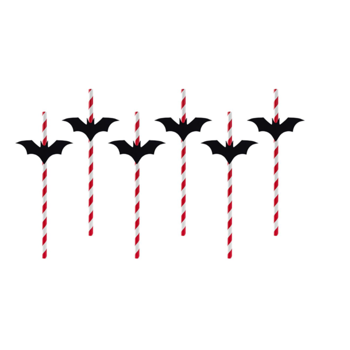 Bat straws 6x