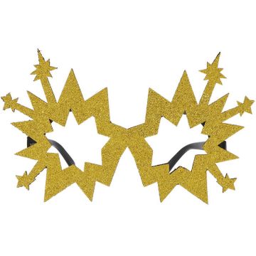 Firework glasses gold - onesize